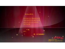 New Year bell background festive holiday PPT template download