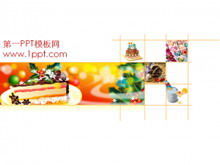 Descarga de la plantilla PPT de Navidad elegante pequeño burgués