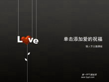 Siyah Sevgililer Günü teması slayt şablonu