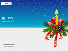 vStarry Candle Christmas PPT шаблон скачать