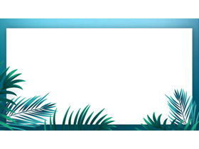 Un groupe de plantes vertes à l'aquarelle laisse une image d'arrière-plan PPT