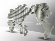 Imagem de plano de fundo dinâmica do PowerPoint de mapa 3D