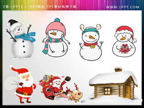 Matériel PPT bonhomme de neige Père Noël