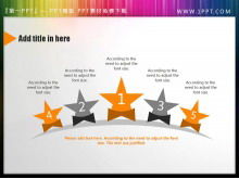 مواد كتالوج PPT ذات اللونين الأصفر والأسود ذات النجمة الخماسية