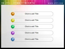 Matériel de catalogue PPT de lignes épurées en pointillés de petite boule 3d