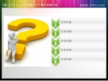 The white villain sitting on the question mark thinking PPT material