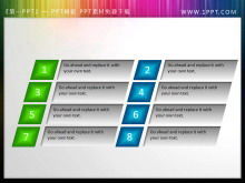 Un ensemble de matériel de catalogue PowerPoint à huit nœuds à télécharger