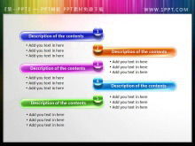 Un ensemble de documents de titre de zone de texte PowerPoint colorés à télécharger