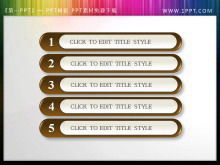 Download gratuito del modello di catalogo PowerPoint color caffè