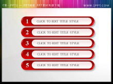 Download gratuito del modello di catalogo PowerPoint rosso