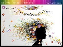 Красивая весенняя девушка Сотня цветочная фея Скачать материал PPT