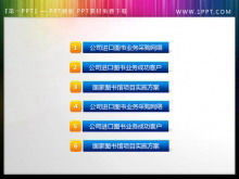 Gelbe und blaue PowerPoint-Katalogvorlage herunterladen