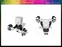 Un groupe de téléchargement de matériel d'image de fond PPT méchant en trois dimensions 3D