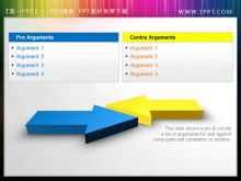 Two colliding 3D arrows slide material download