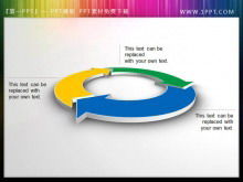 3D هيكل حلقة ثلاثية الأبعاد PPT السهم تحميل المواد