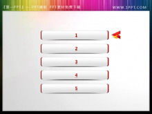 Material de navegação de diretório PPT conciso com seta dinâmica apontando