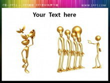 Material de villano PPT descargando pensamientos libres y haciendo cola