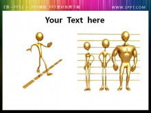 Download di materiale PPT per criminali 3D in metallo che cammina e sta in piedi