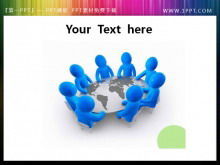 Download di materiale PPT per incontrare il cattivo 3d blu