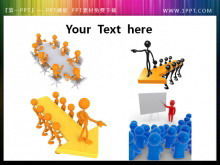 Reunión de equipo 3d villano PPT material de descarga de imágenes