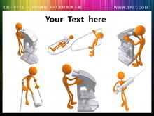 六張醫療保健PPT小人素材圖片
