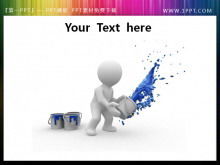 رش الطلاء الأبيض الشرير PPT تنزيل المواد