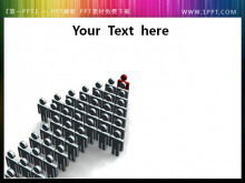 3d villain composed of arrow shape PPT material two