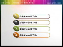 Matériau du bouton de navigation PPT composé de lignes de goutte d'eau