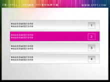 Pulsante di navigazione PPT rosa semplice e pratico