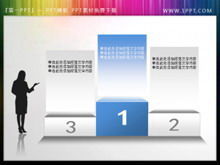 Material de presentación de diapositivas de estilo de podio de gente de negocios