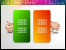 Descarga de material PPT de presentación de contenido bueno y malo