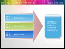 箭頭背景PPT文本框素材
