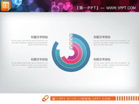 Gráficos de PowerPoint planas da moda