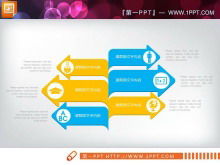 20 mavi ve sarı kombinasyon düz PPT şeması Daquan