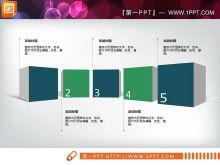 Diagramele PowerPoint Green Flat Business