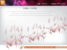 清新植物点缀文艺PPT图表大全