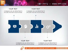 深藍色動態商務PPT圖表免費下載
