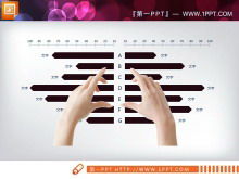 Praktyczny płaski brązowy wykres slajdów