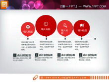 Graphique PPT d'investissement et de gestion financière à plat rouge