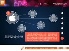 オレンジと白の2色フラット実用PPTチャート