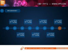 Gráfico PPT práctico plano azul transparente
