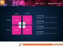 動感精緻的扁平化PPT圖表