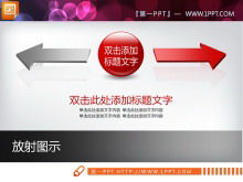 Üç boyutlu dairesel oklardan oluşan difüzyon ilişkisi PPT grafiği