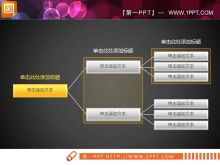 Organigrama PPT estilo cristal amarillo