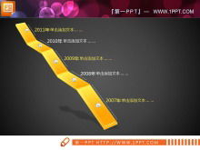 노란색 입체 크리스탈 슬라이드 이력 차트