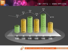3d three-dimensional transparent ring composed of PPT histogram chart download