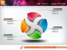 ห้าความสัมพันธ์ที่สวยงามเคียงข้างกัน ดาวน์โหลดเทมเพลตแผนภูมิ PowerPoint