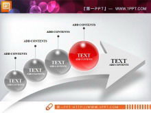 Téléchargement de paquet de modèle de diagramme de diapositives de style cristal stéréo 3d rouge