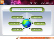 Yeşil 3d stereo slayt grafiği şablon paketi indir