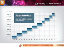 エレガントな青いスライドチャートテンプレートパッケージのダウンロード